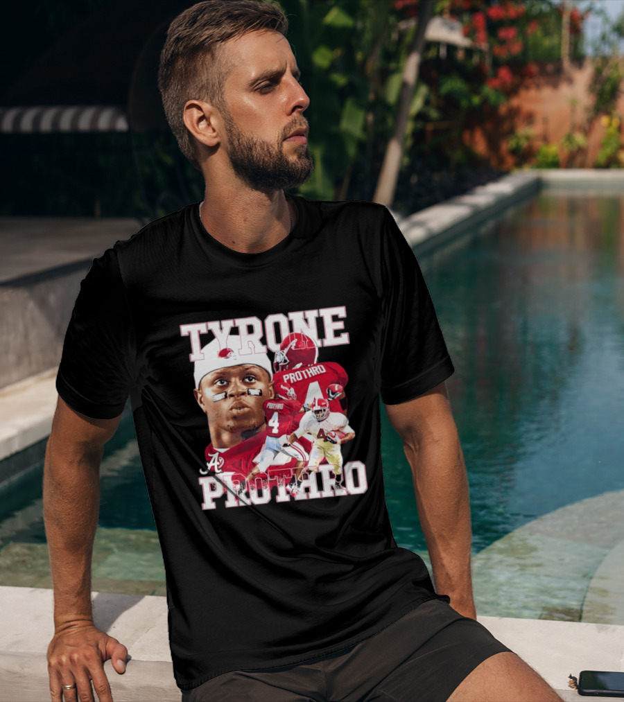 Football Alumni Alabama Crimson Tide Tyrone Prothro Player Collage Athletics T-Shirt