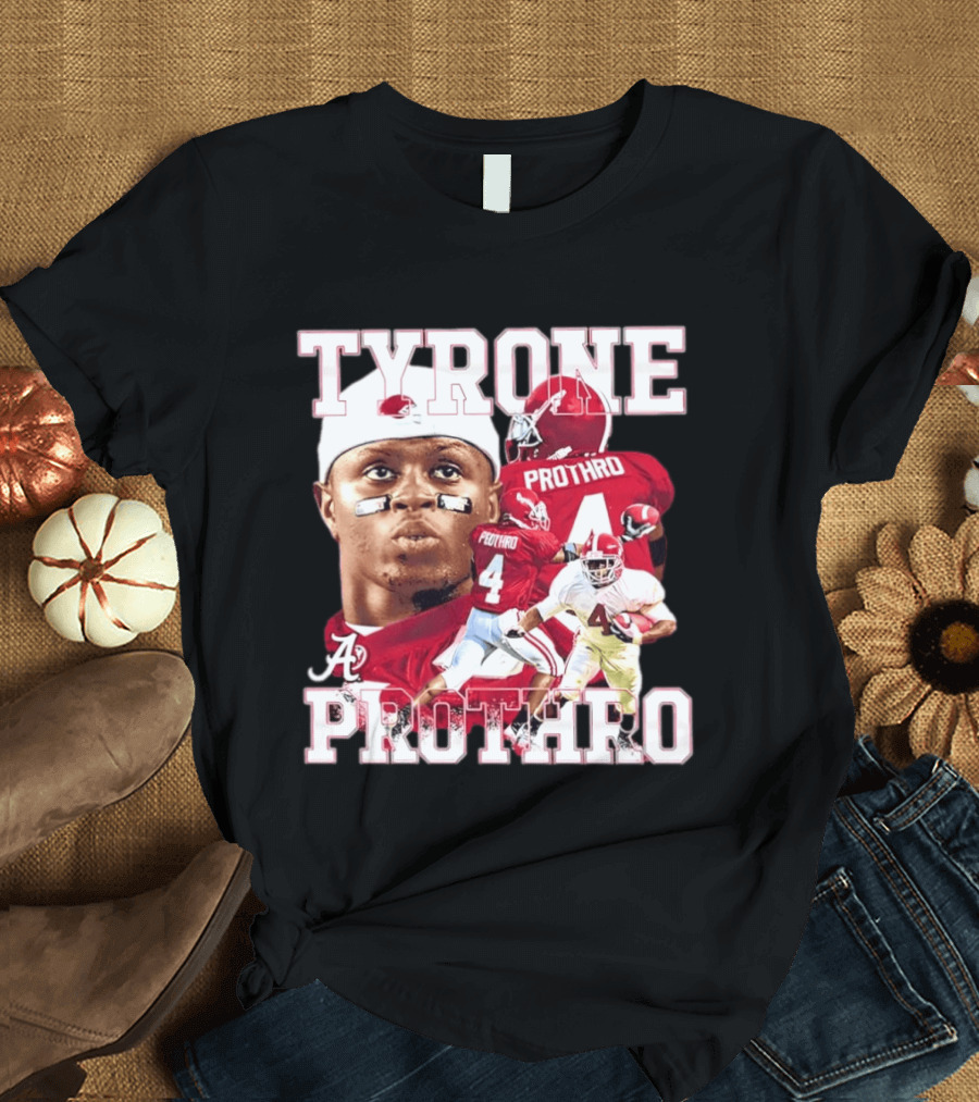 Football Alumni Alabama Crimson Tide Tyrone Prothro Player Collage Athletics T-Shirt