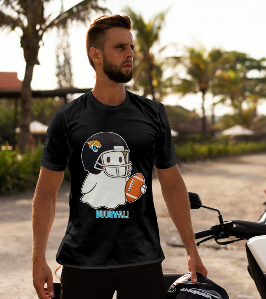 Jacksonville Jaguars Ghost Football Duuuval Halloween 2026 T-Shirt