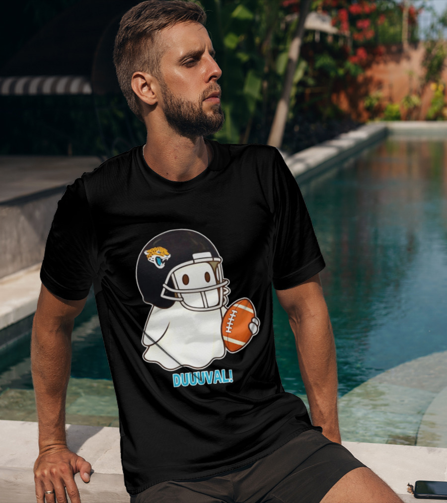 Jacksonville Jaguars Ghost Football Duuuval Halloween 2026 T-Shirt