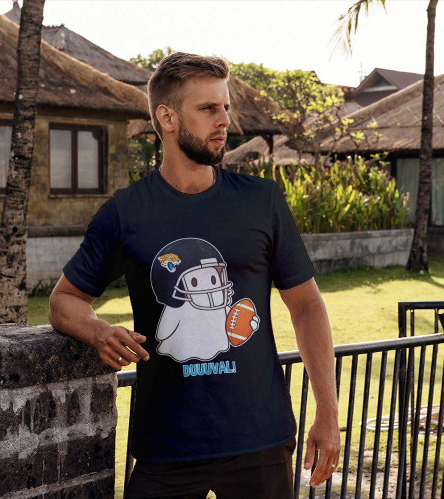 Jacksonville Jaguars Ghost Football Duuuval Halloween 2026 T-Shirt