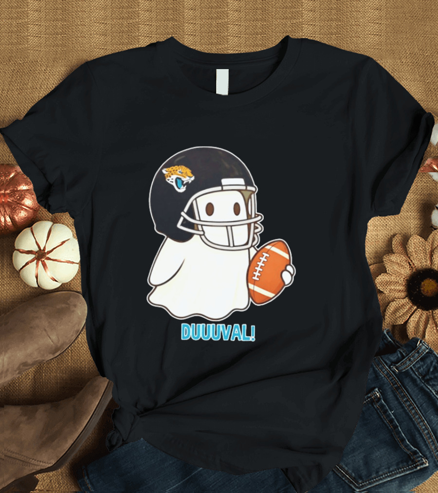 Jacksonville Jaguars Ghost Football Duuuval Halloween 2026 T-Shirt