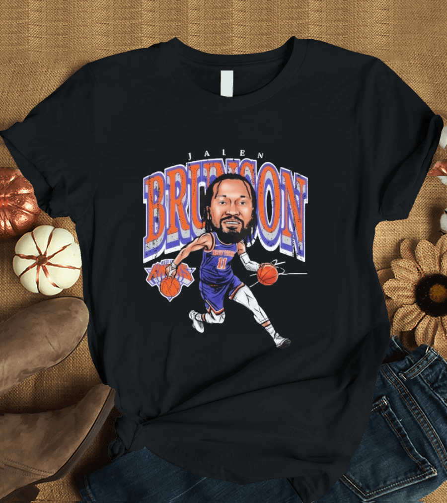 Jalen Brunson 11 New York Knicks Basketball Cartoon T-Shirt