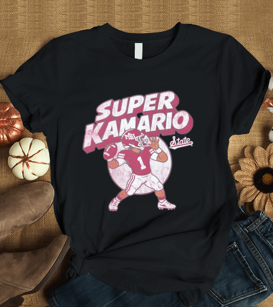 Super KaMario State No 1 Mississippi Bulldogs Football T-Shirt