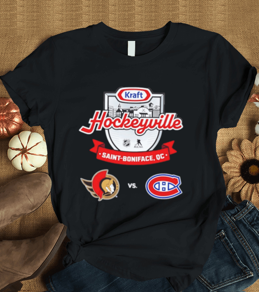 Kraft Hockeyville Saint Boniface QC Ottawa Senators Vs Montreal Canadiens NHL AHL Matchup T-Shirt