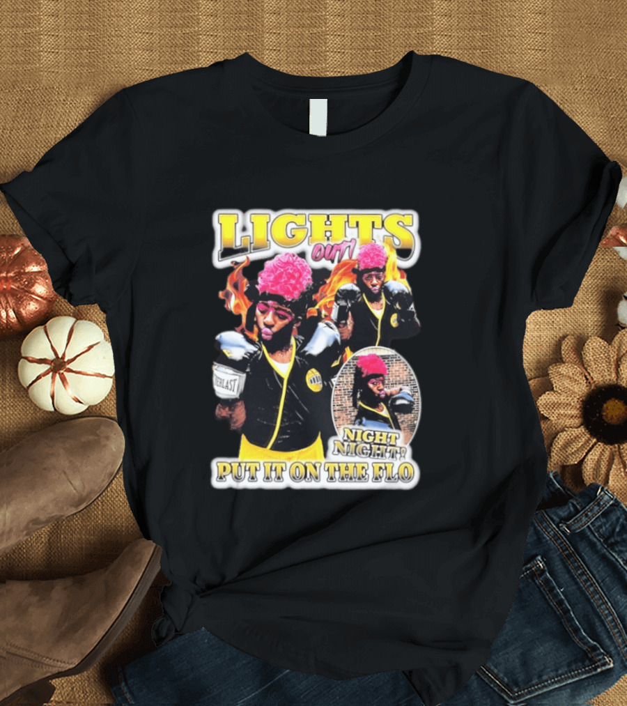 Laquanda Lights Out Night Night Put It On The Flo Boxing Gloves T-Shirt