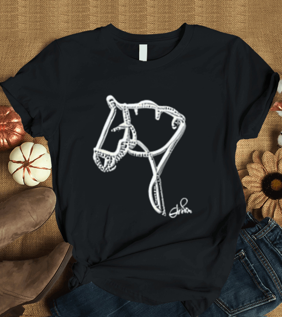 Lover Saraatit Done A Gathinb Apn Smapl Lack Horse Sketch T-Shirt