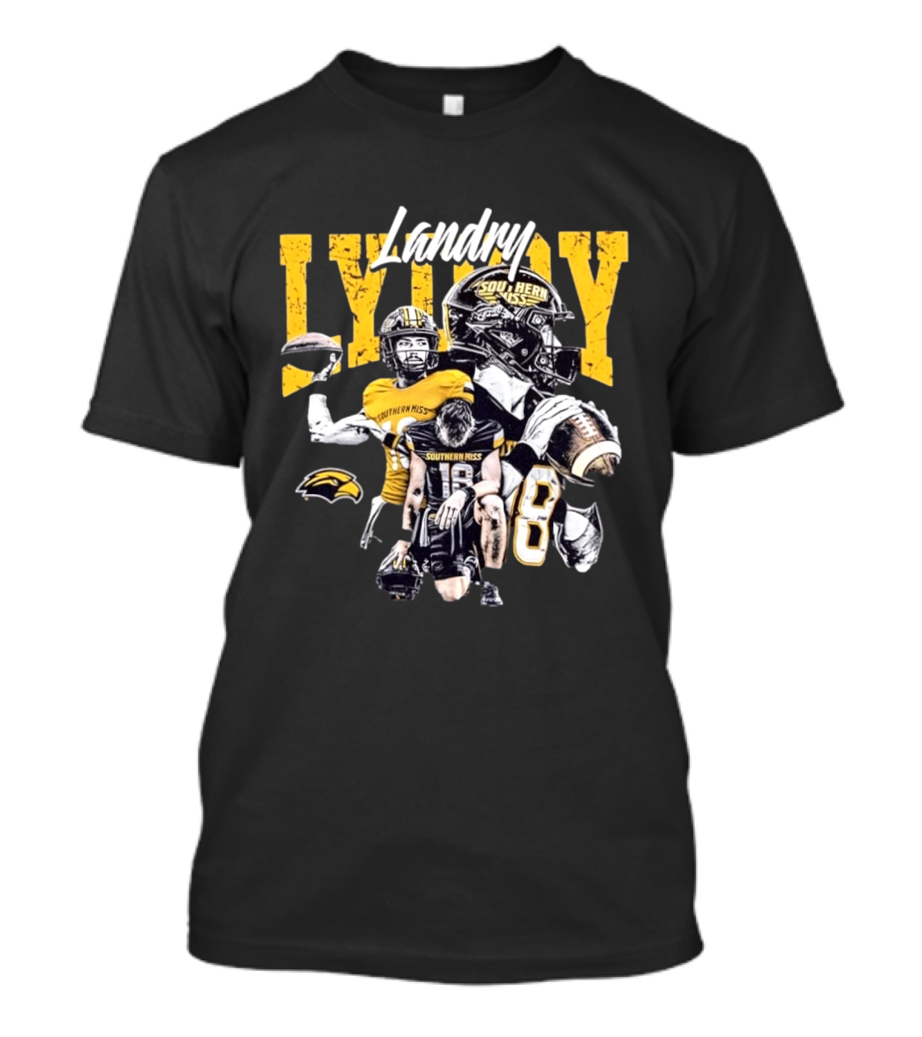 Landry Lyddy Southern Miss Golden Eagles NCAA Football Collage T-Shirt