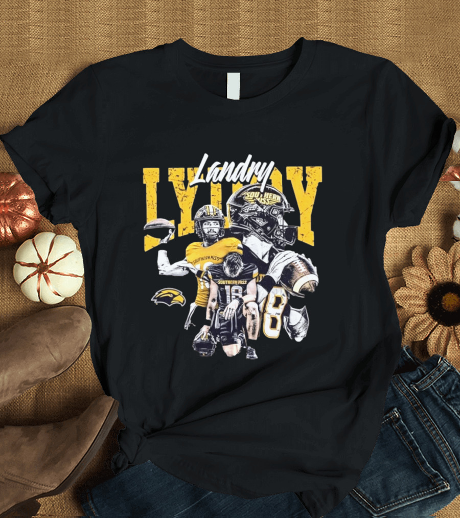 Landry Lyddy Southern Miss Golden Eagles NCAA Football Collage T-Shirt