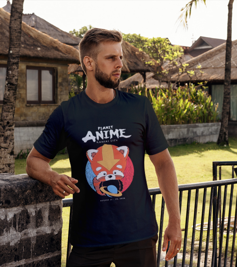 Planet Anime Kansas City August 21 2026 Panda Red Avatar Blue Circle T-Shirt