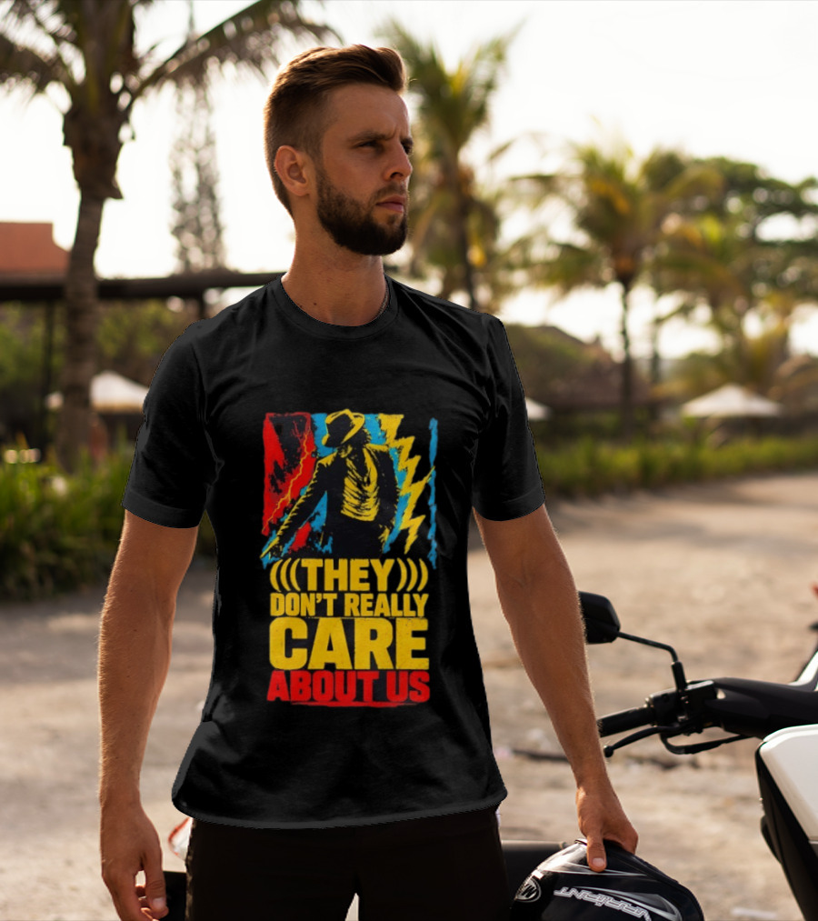 They Don't Really Care About Us Michael Jackson Iconic Pose Lightning T-Shirt