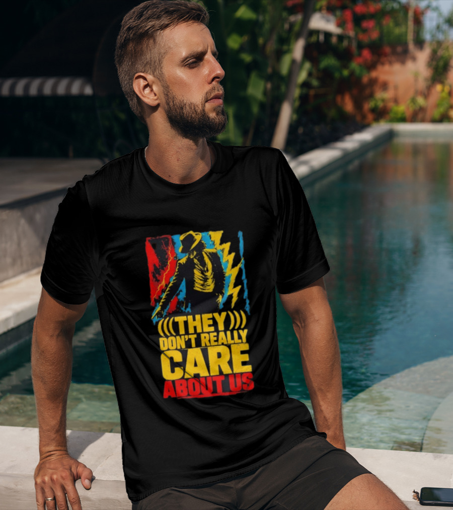 They Don't Really Care About Us Michael Jackson Iconic Pose Lightning T-Shirt