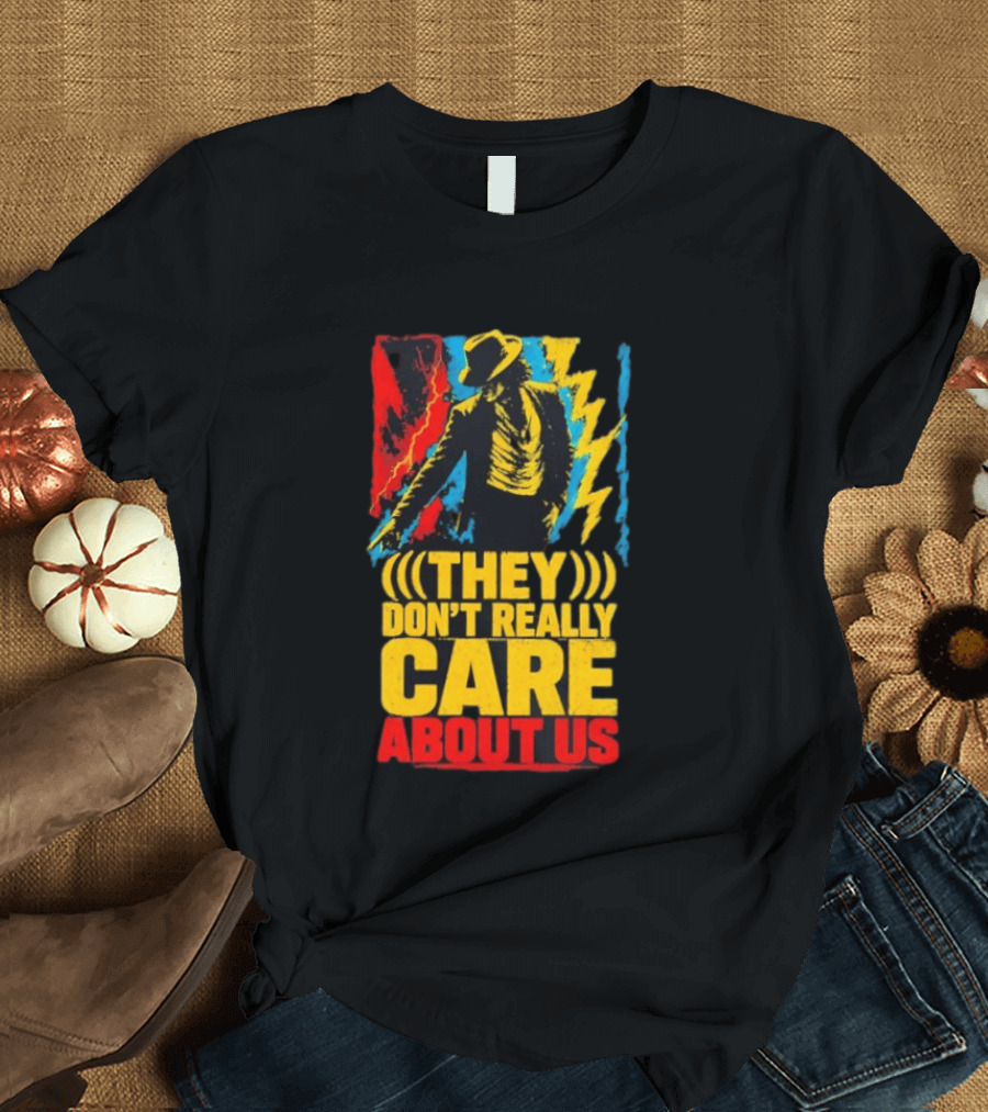 They Don't Really Care About Us Michael Jackson Iconic Pose Lightning T-Shirt