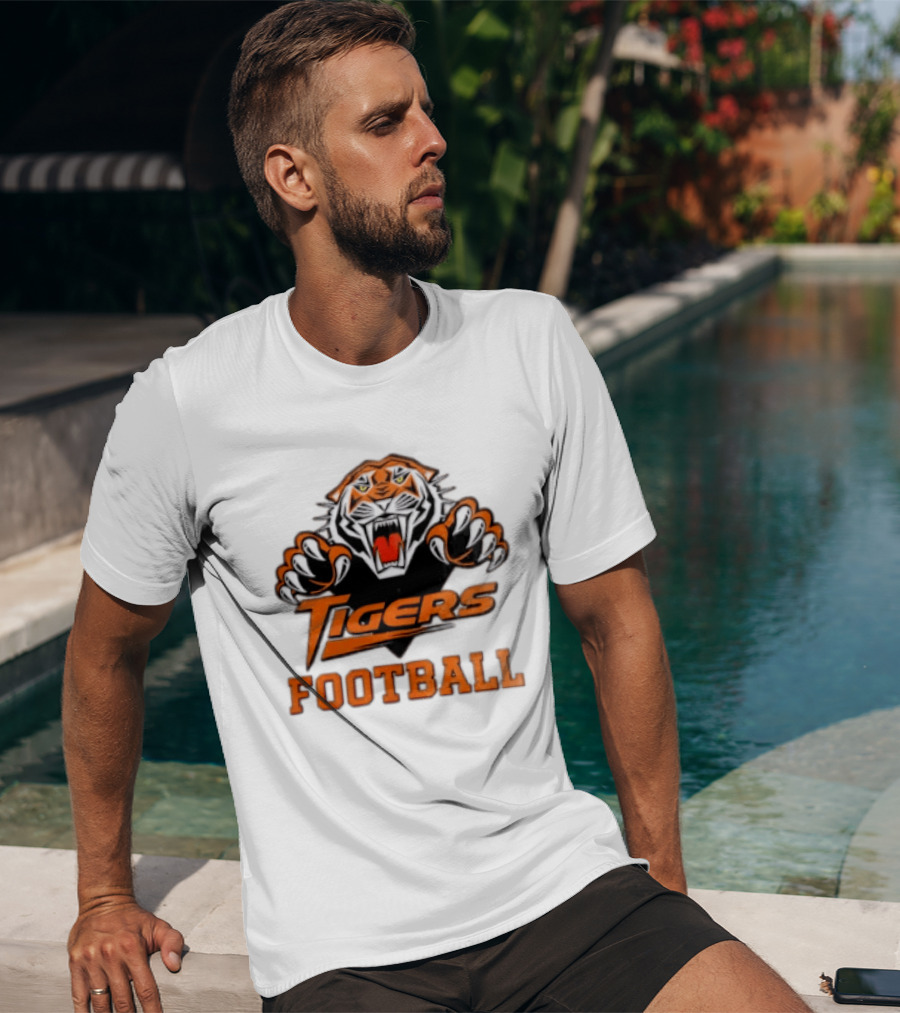 Tigers Football Sports Team Fierce Mascot Claw T-Shirt