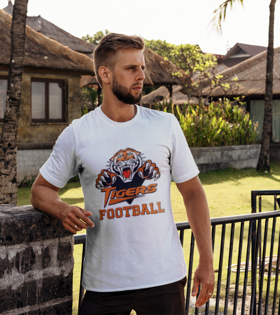 Tigers Football Sports Team Fierce Mascot Claw T-Shirt