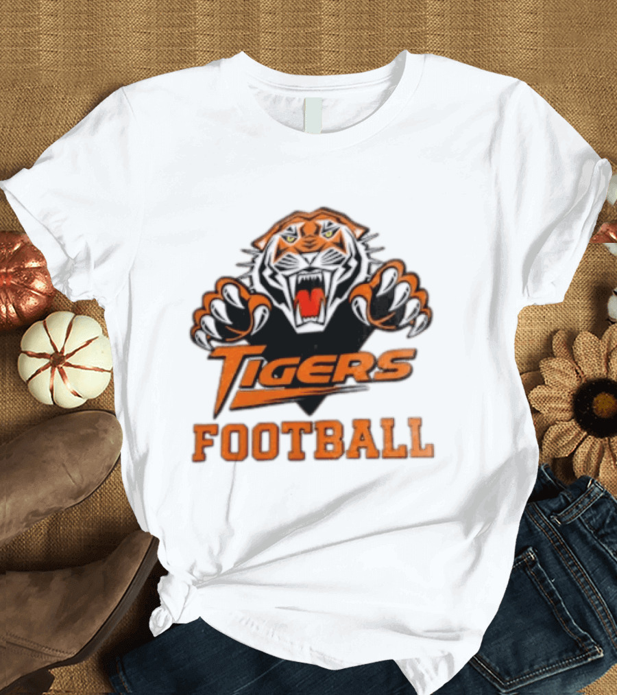 Tigers Football Sports Team Fierce Mascot Claw T-Shirt