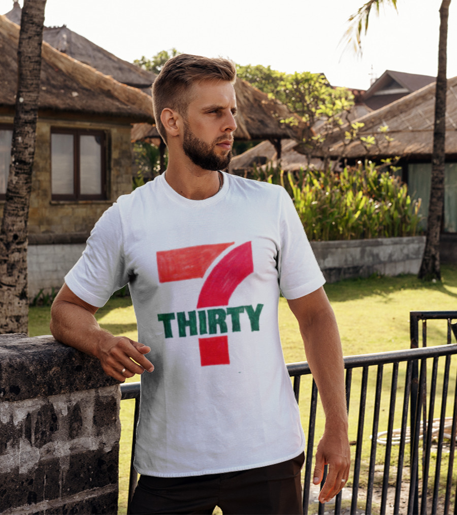Asspizza Store 7 Thirty Hand Drawn Red Green Number T-Shirt