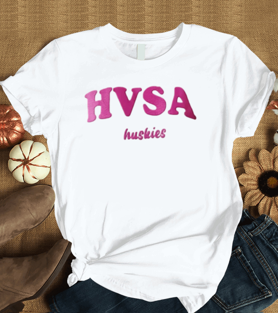HVSA Huskies Pink White T-Shirt