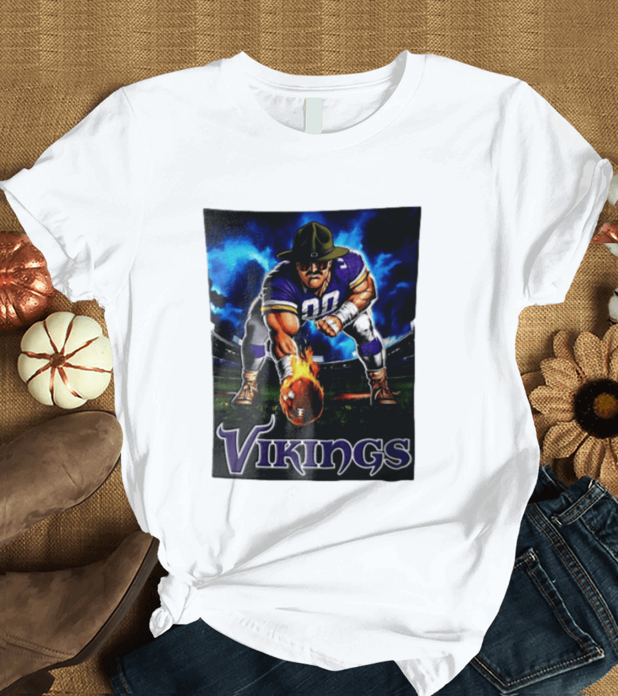 Vikings Ivan Pace Jr Muscular Football Player 00 Powerful Athletic Figure T-Shirt