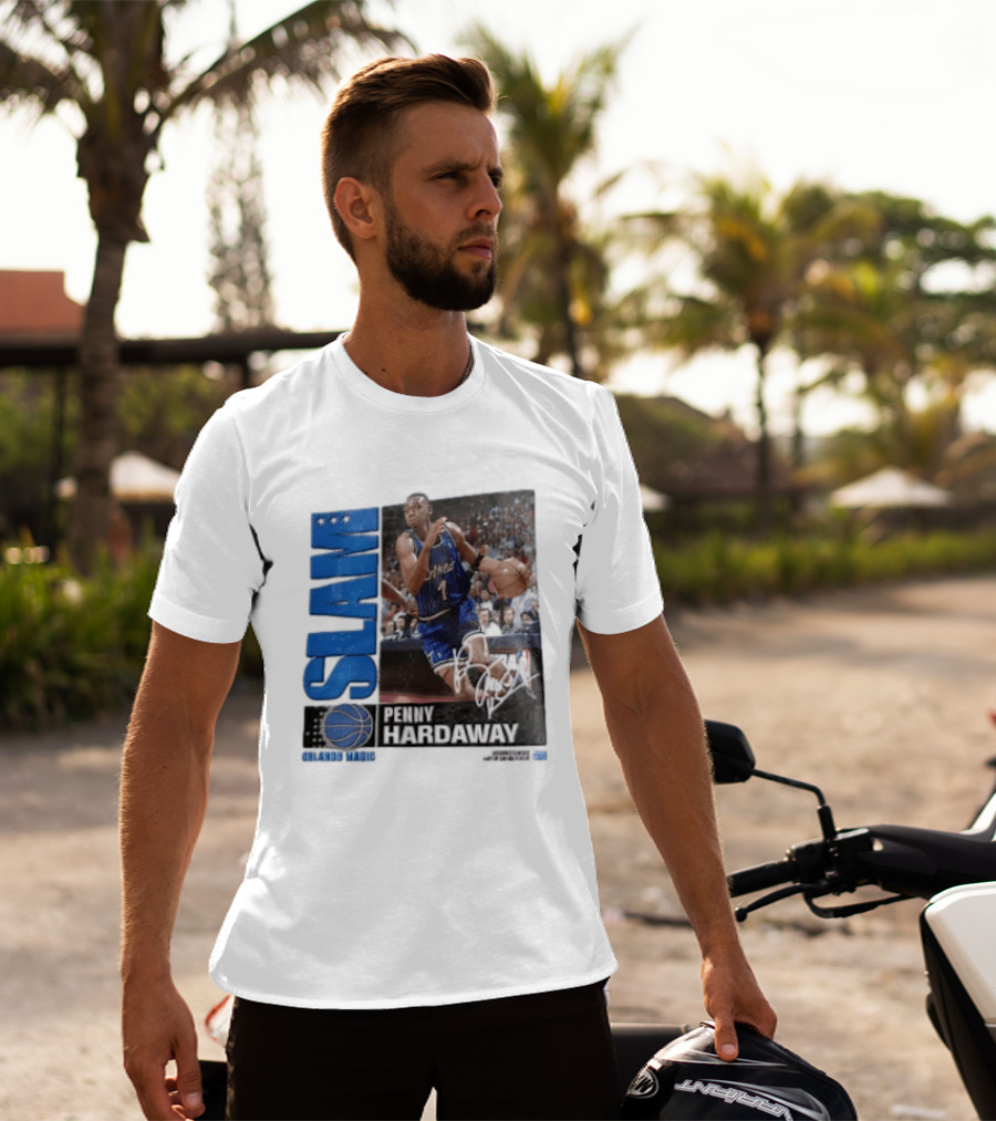 SLAM Top 500 Penny Hardaway Basketball Orlando Magic Jersey T-Shirt