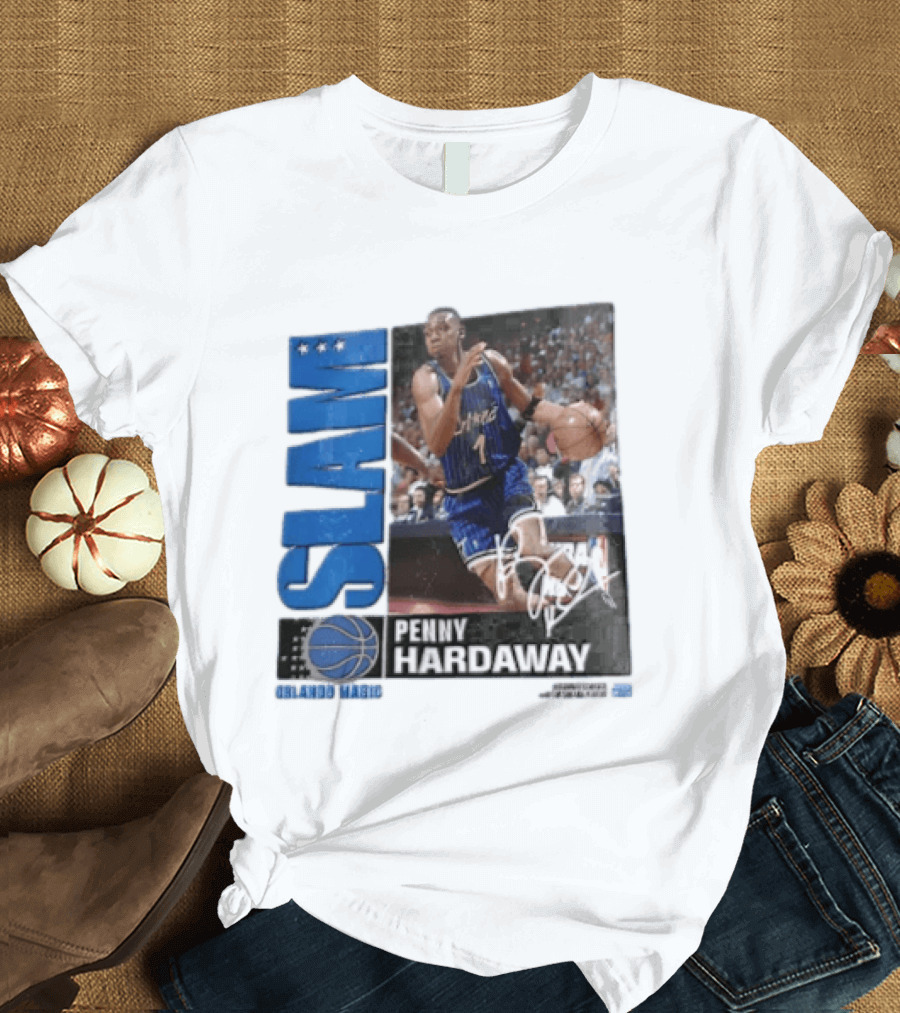 SLAM Top 500 Penny Hardaway Basketball Orlando Magic Jersey T-Shirt