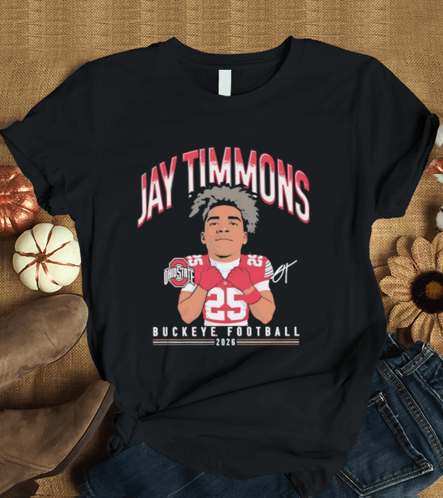 Jay Timmons 2026 Buckeye Football No 25 T-Shirt