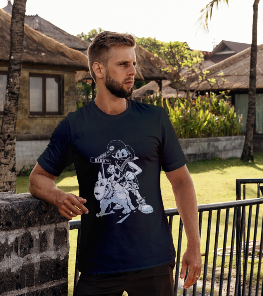 Redrat Illicit Menace Retro Cartoon Adventure T-Shirt