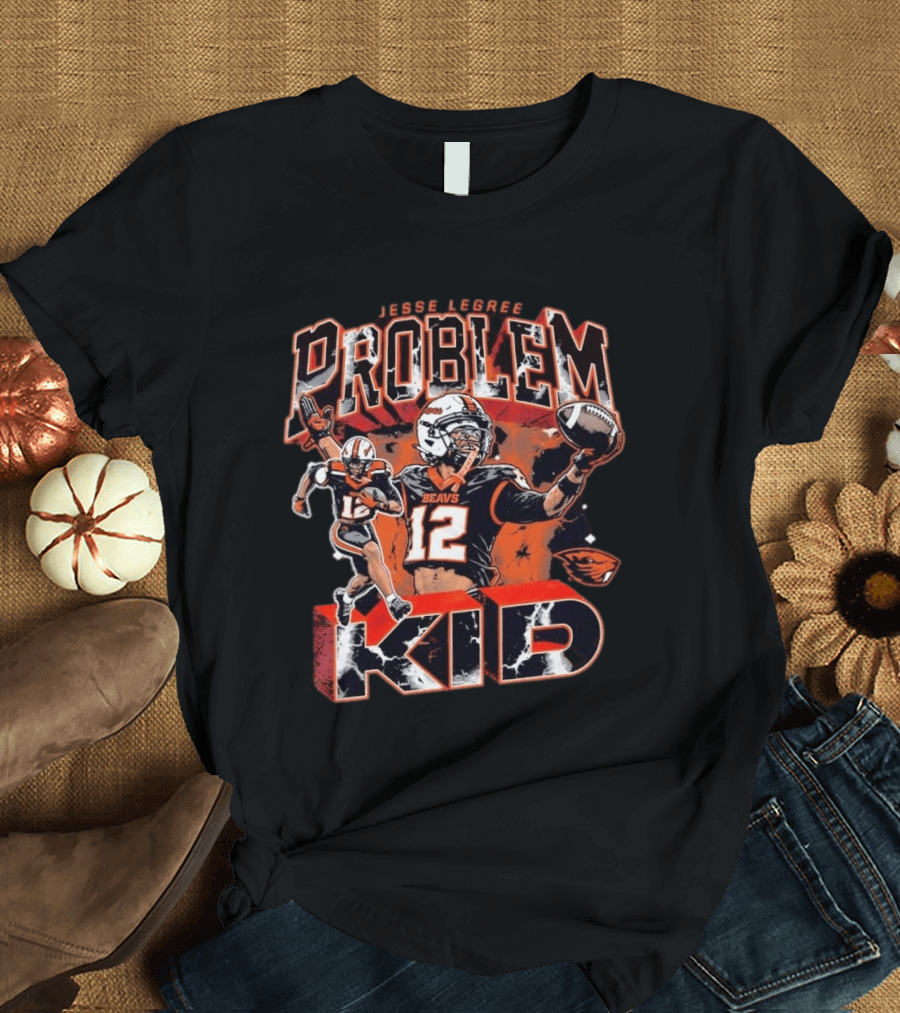 Jesse Legree Problem Kid No 12 Beavs Football Oregon State Beavers T-Shirt
