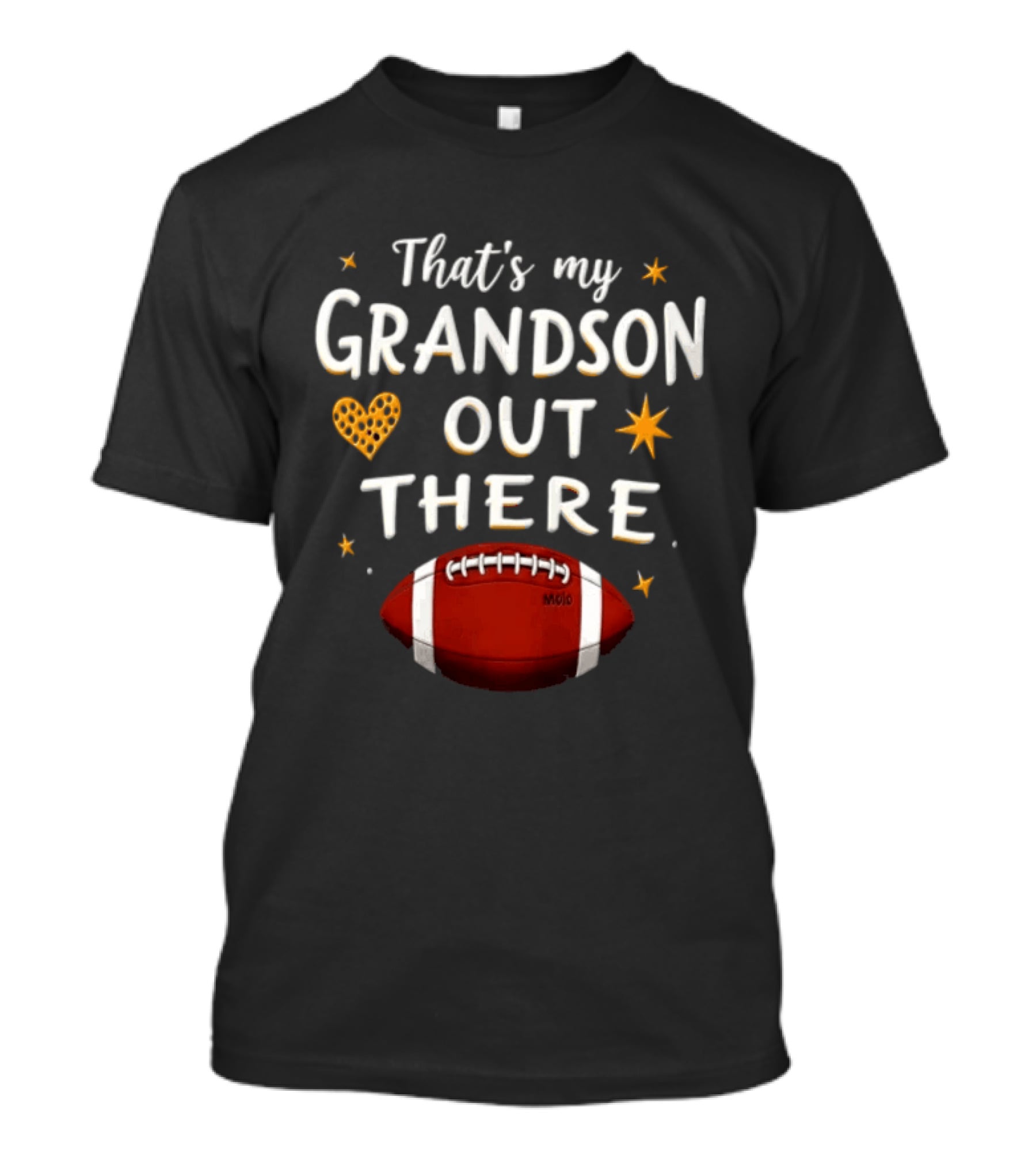 That's My Grandson Out There Football Heart Star T-Shirt