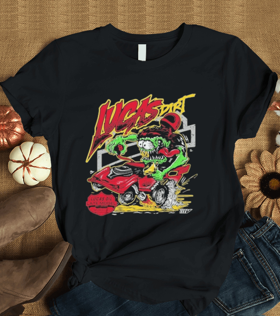 Lucas Dirt Floracing Mad Mark Lucas Oil Late Model T-Shirt
