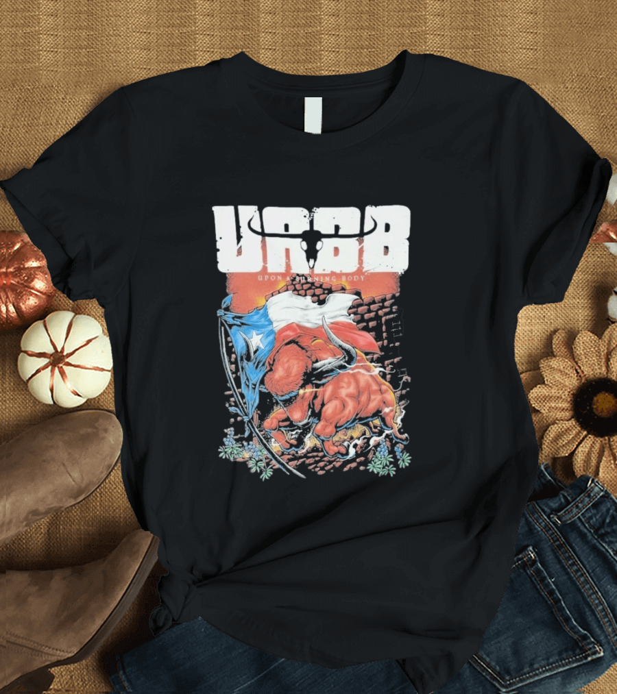 Upon A Burning Body URBB Bull Flag Texas T-Shirt