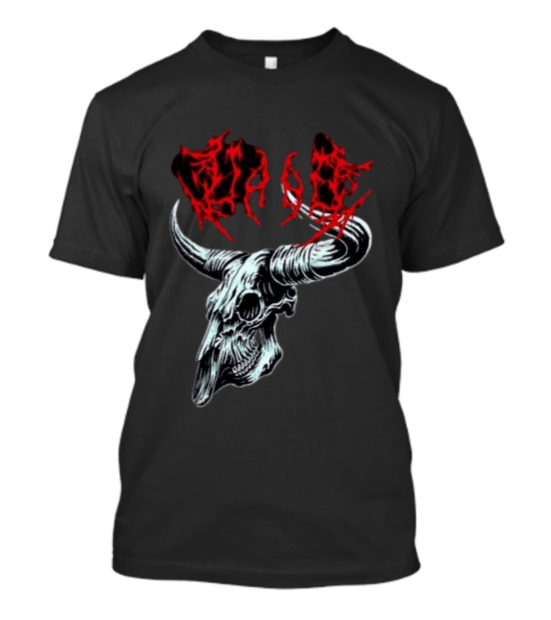 Merchdrop Upon A Burning Body Metal Texas Skull Red T-Shirt