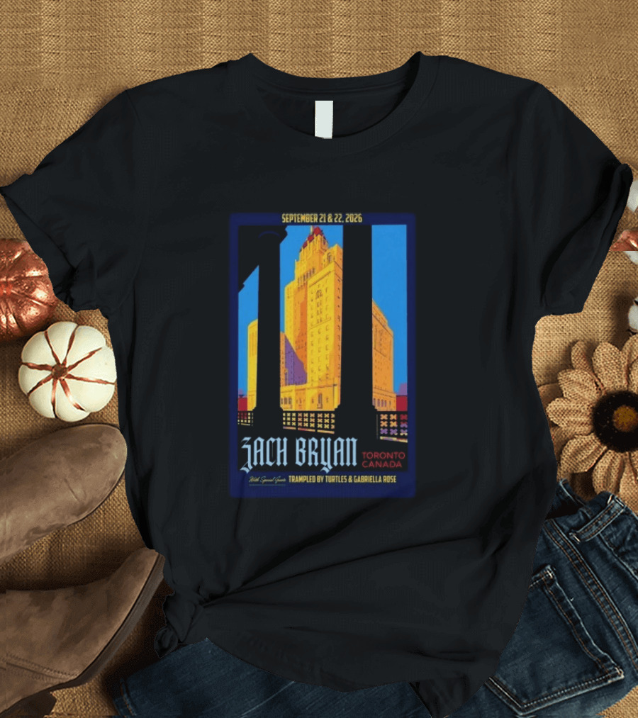 Zach Bryan Toronto Canada Sept 21 22 2026 Trampled By Turtles Gabriella Rose T-Shirt