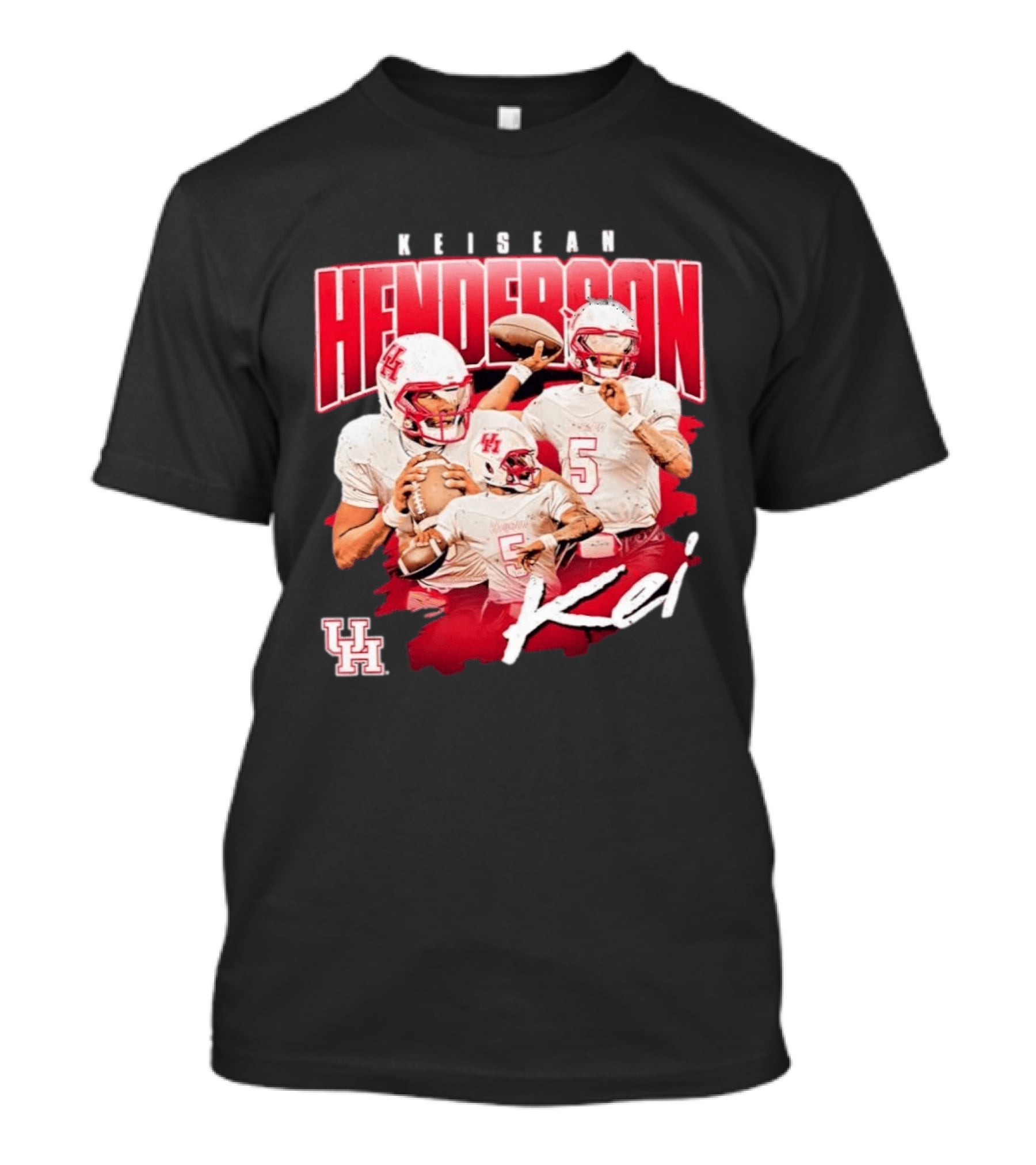 Keisean Henderson Houston Cougars Football No 5 Kei UH T-Shirt