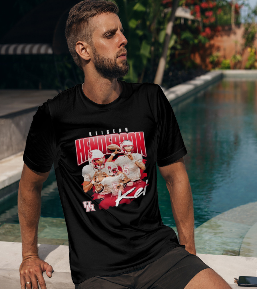 Keisean Henderson Houston Cougars Football No 5 Kei UH T-Shirt