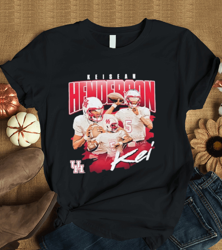 Keisean Henderson Houston Cougars Football No 5 Kei UH T-Shirt