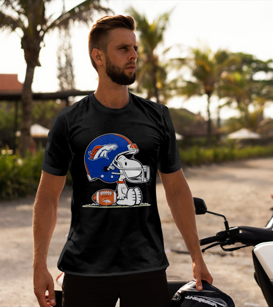 Peanuts Snoopy Denver Broncos Helmet Fan Favorite T-Shirt