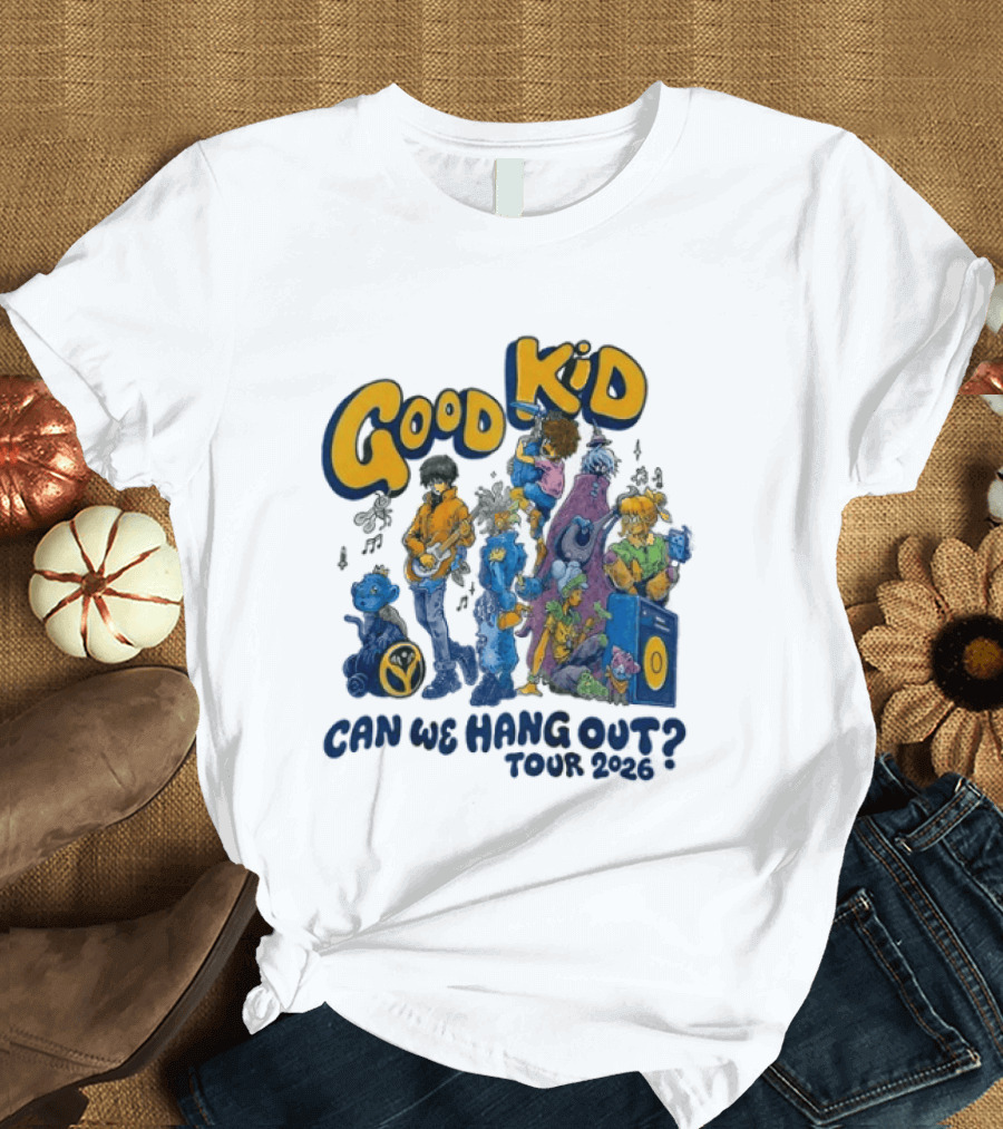Good Kid Can We Hang Out Tour 2026 Colorful Characters T-Shirt