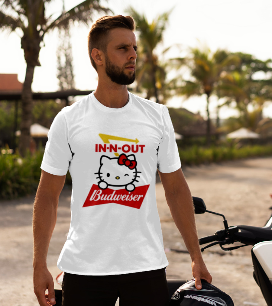 Hello Kitty In N Out Budweiser Combo T-Shirt