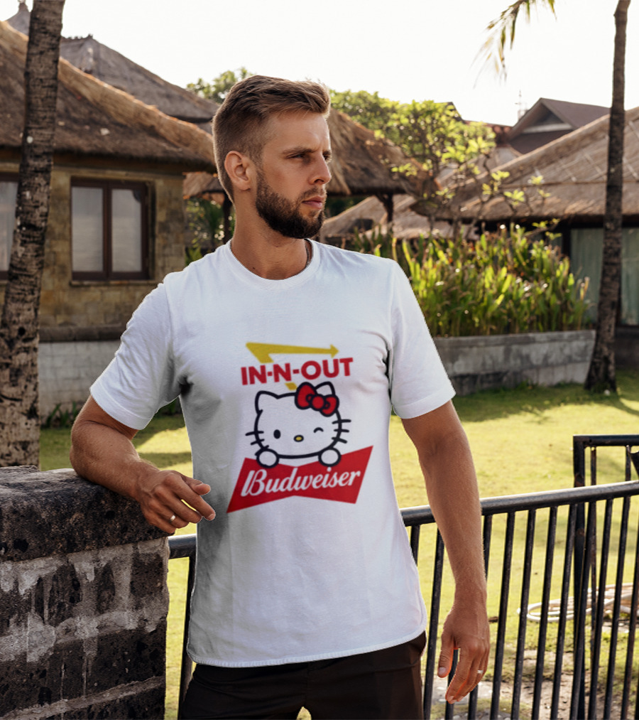 Hello Kitty In N Out Budweiser Combo T-Shirt
