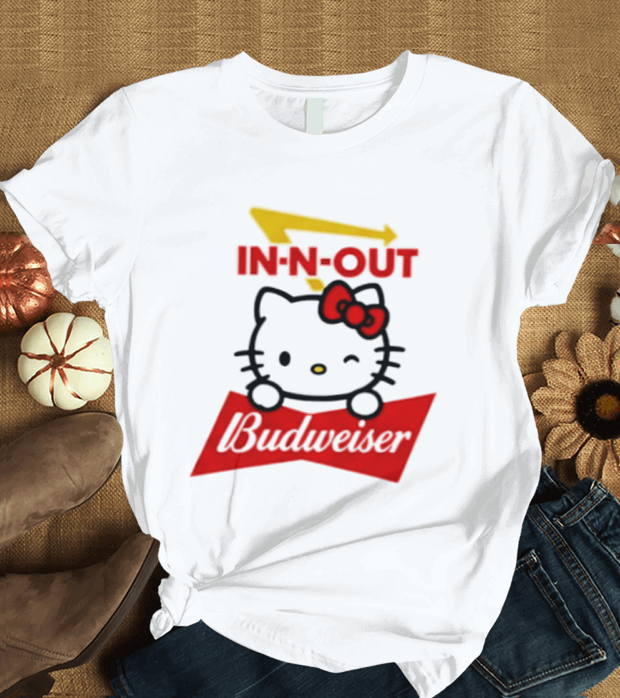 Hello Kitty In N Out Budweiser Combo T-Shirt