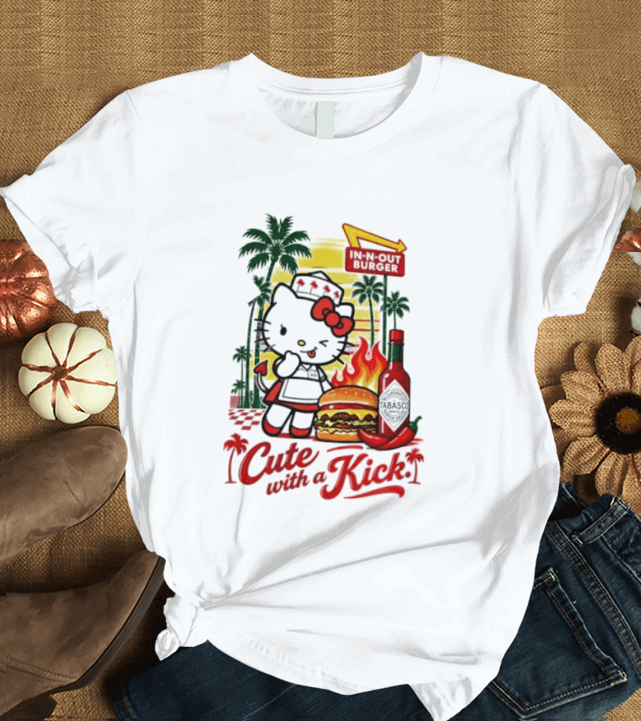 Hello Kitty In N Out Tabasco Cutie With A Kick Burger T-Shirt