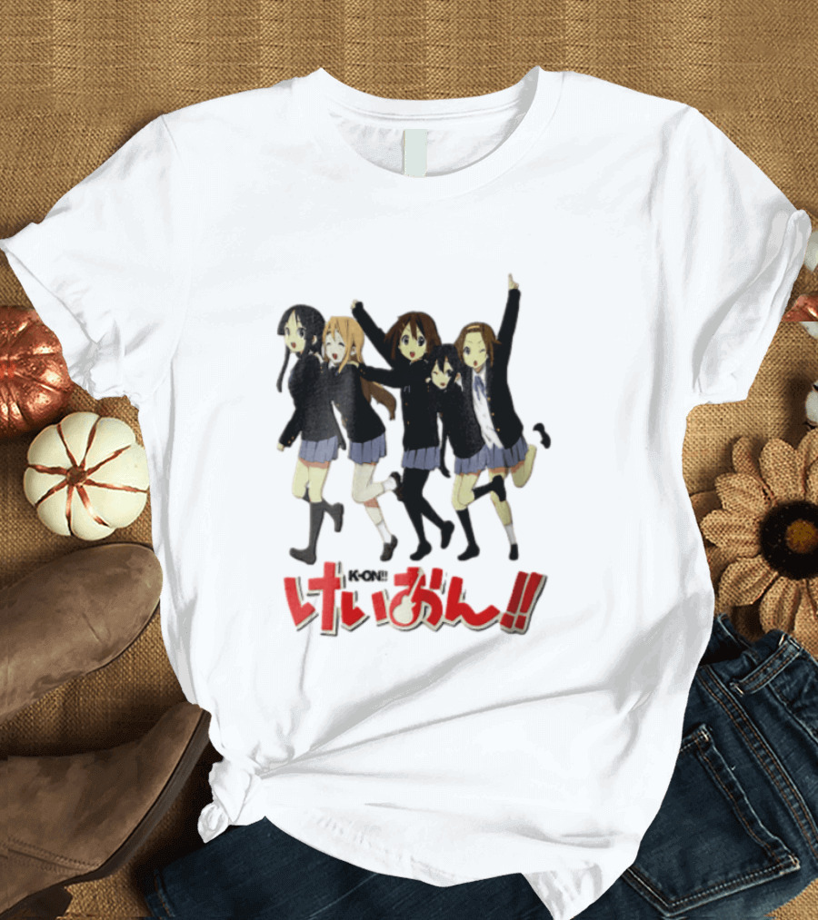 K On Five Anime Girls Jumping Together T-Shirt