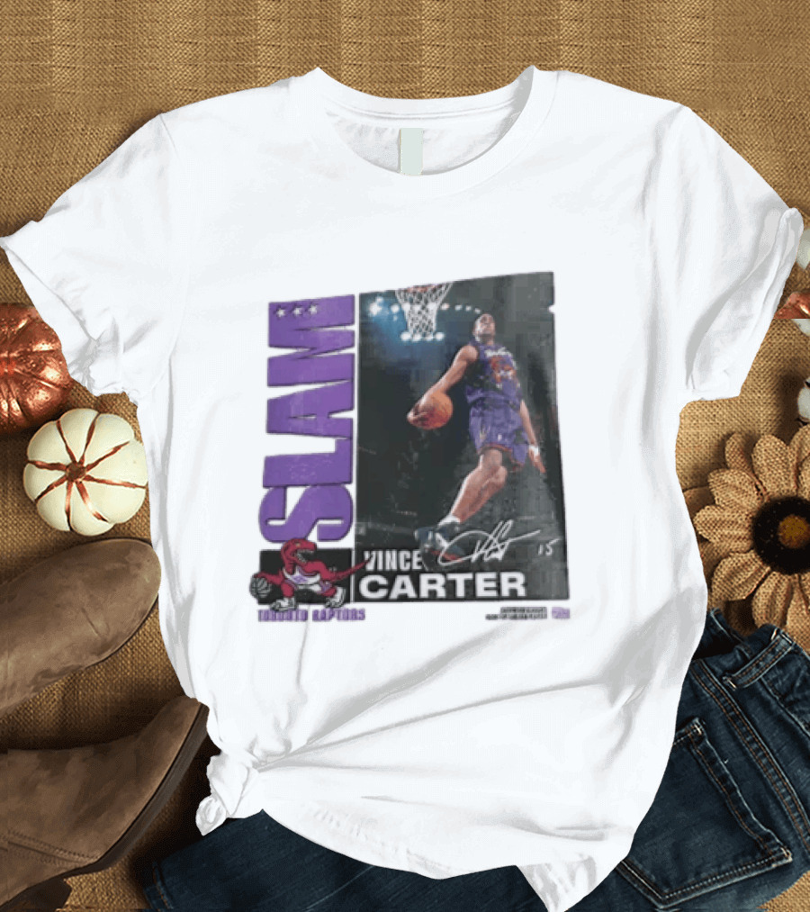 SLAM Vince Carter Top 500 Toronto Raptors Dunk Basketball T-Shirt