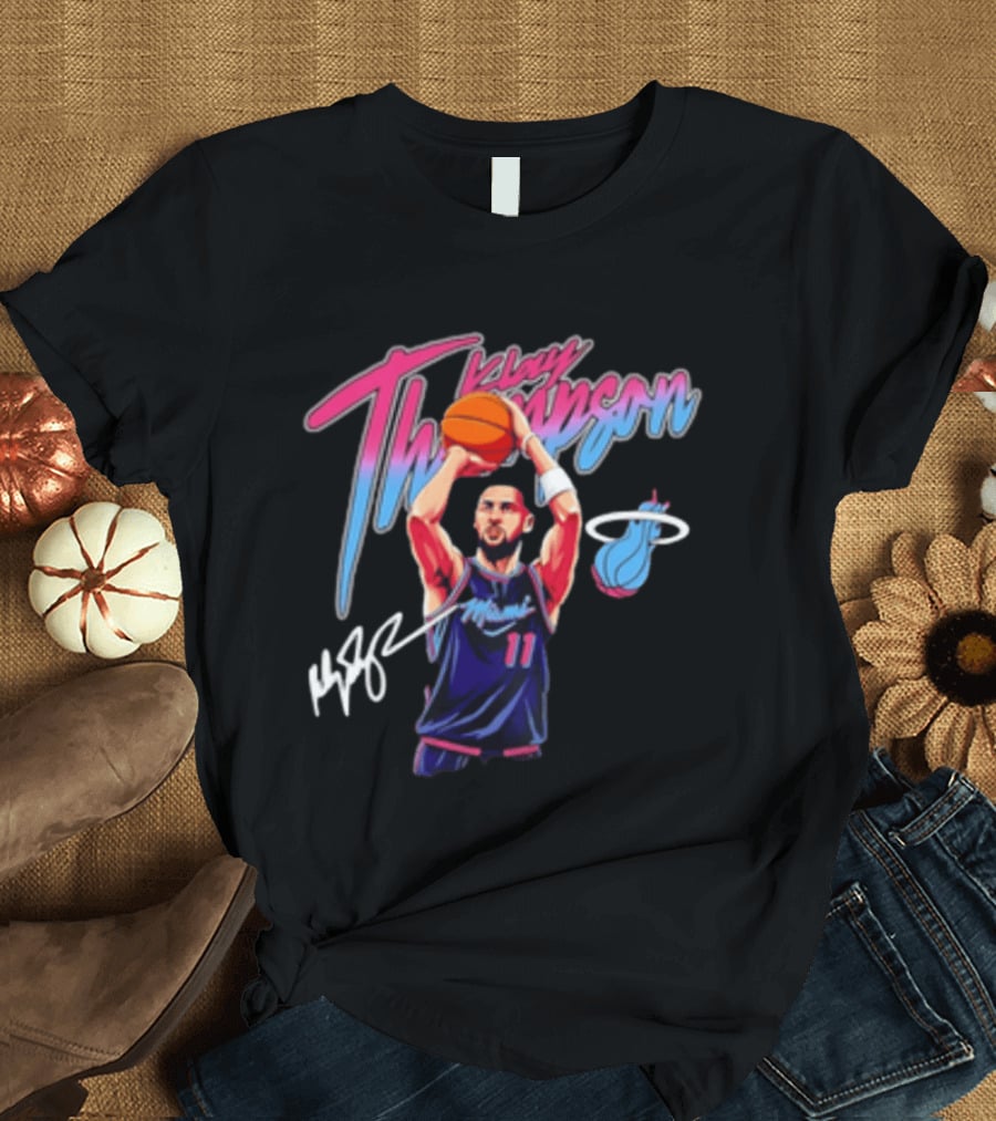 Klay Thompson Miami Heat Basketball Player Number 11 Signature T-Shirt