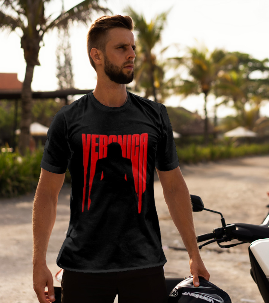 Veronica Red Dripping Font T-Shirt