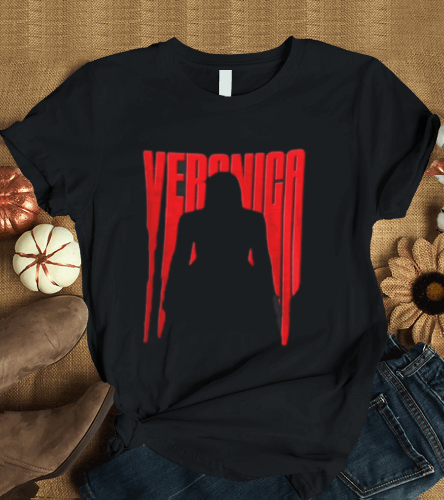 Veronica Red Dripping Font T-Shirt