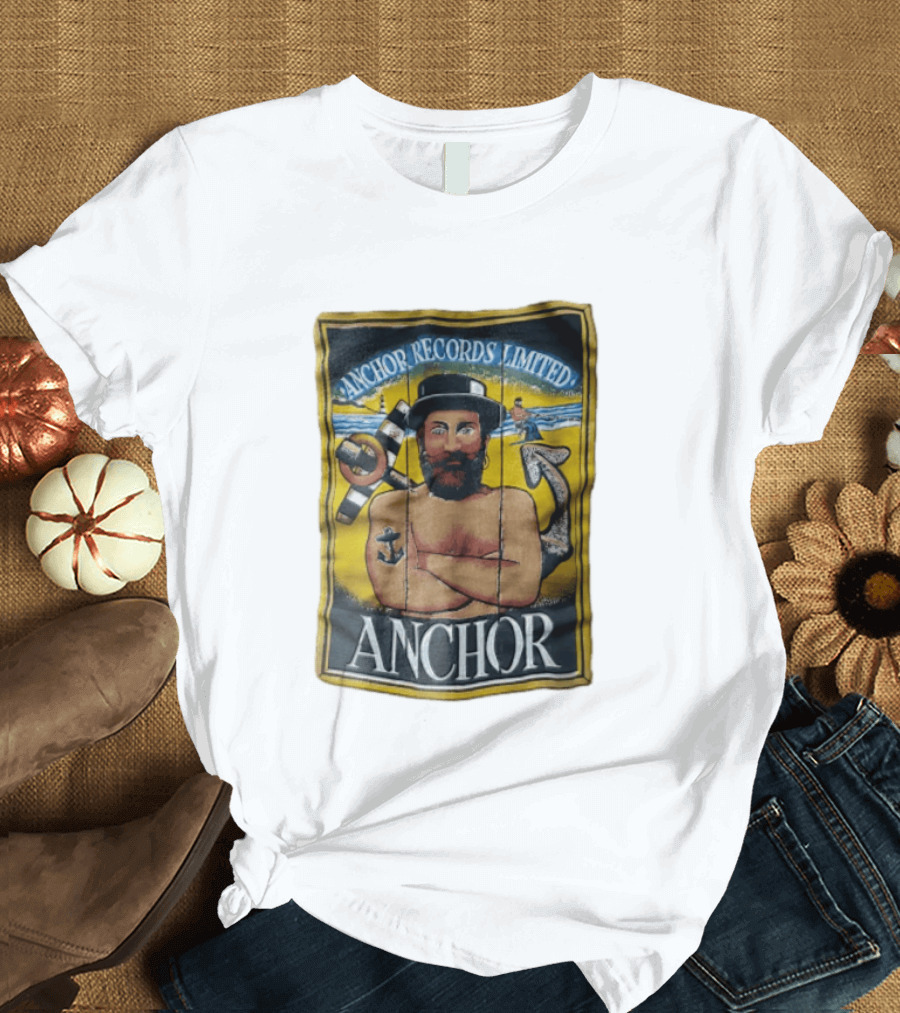Anchor Records Limited Bearded Sailor With Tattooed Arms T-Shirt