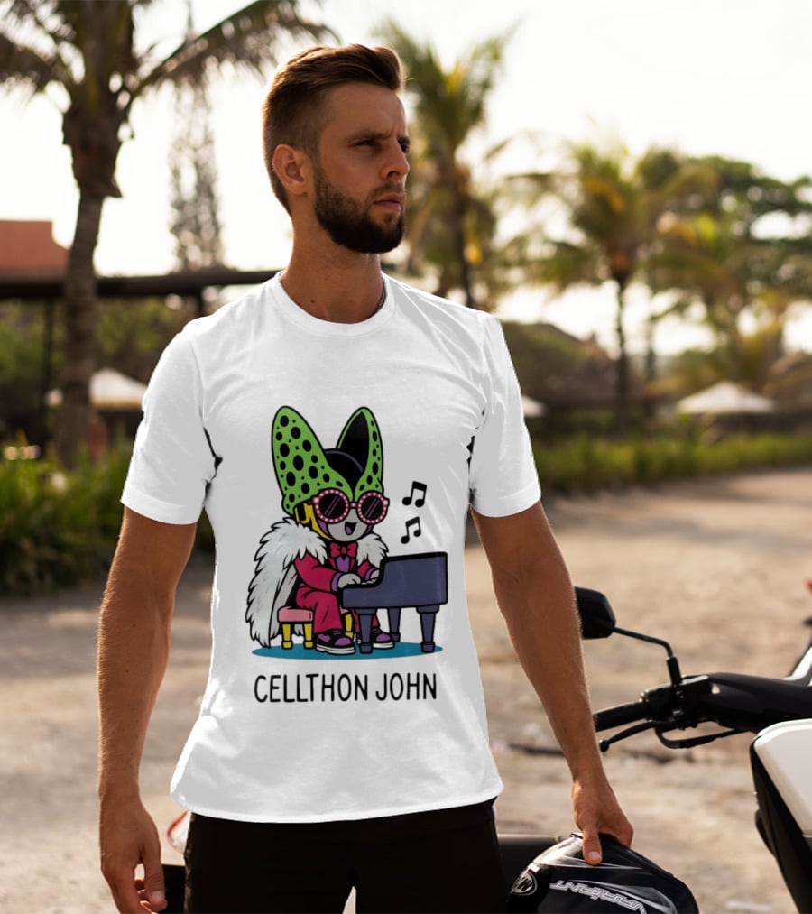 Cellthon John Dragon Ball Z Piano Music Fun T-Shirt