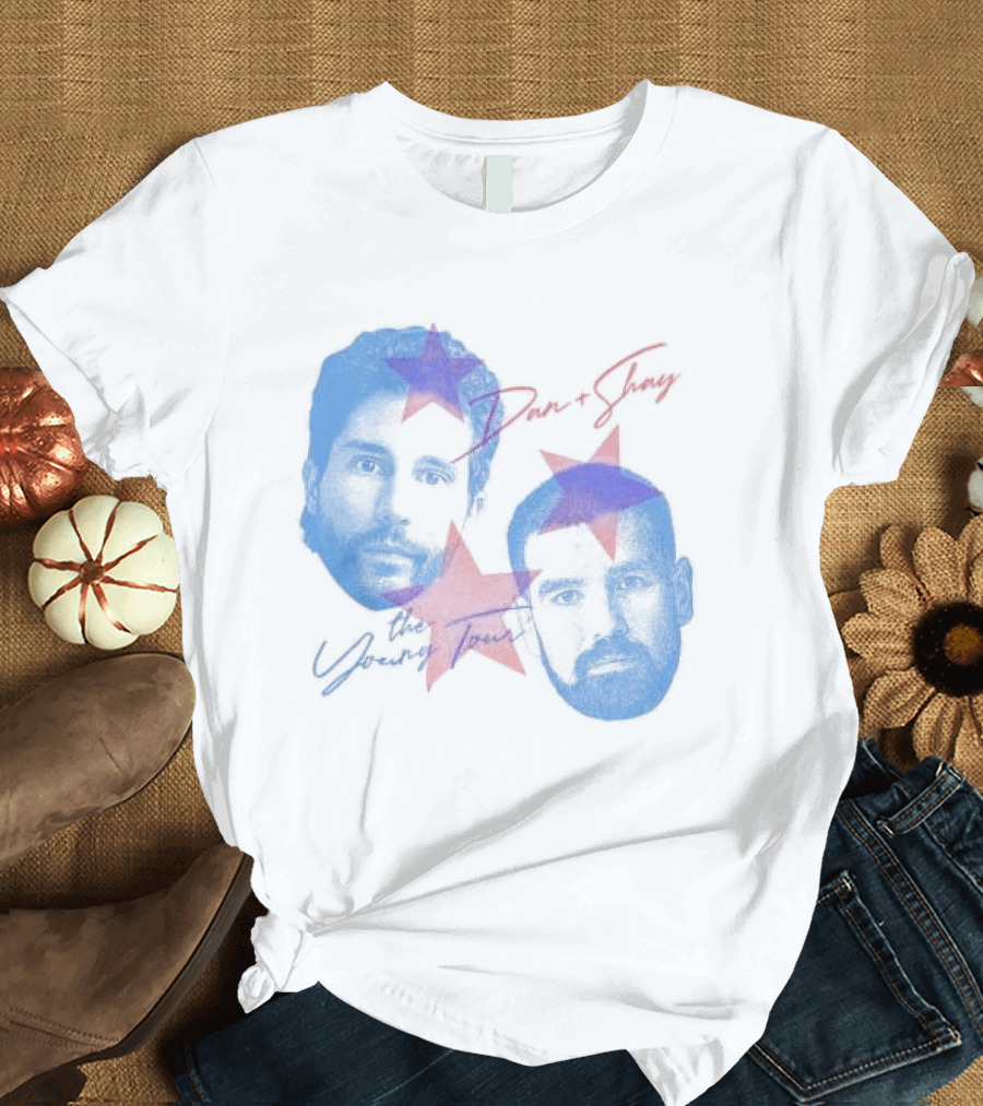 Dan And Shay The Young Tour Crewneck Stars Faces T-Shirt